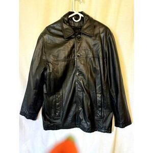 Leather Limited Men's Black Genuine Leather Lined Jacket
